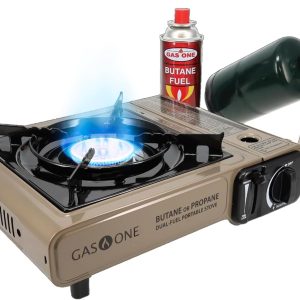 Gas One GS-3400P Propane or Butane Stove Dual Fuel Stove Portable Camping Stove - Patent Pending - with Carrying Case Great for Emergency Preparedness Kit